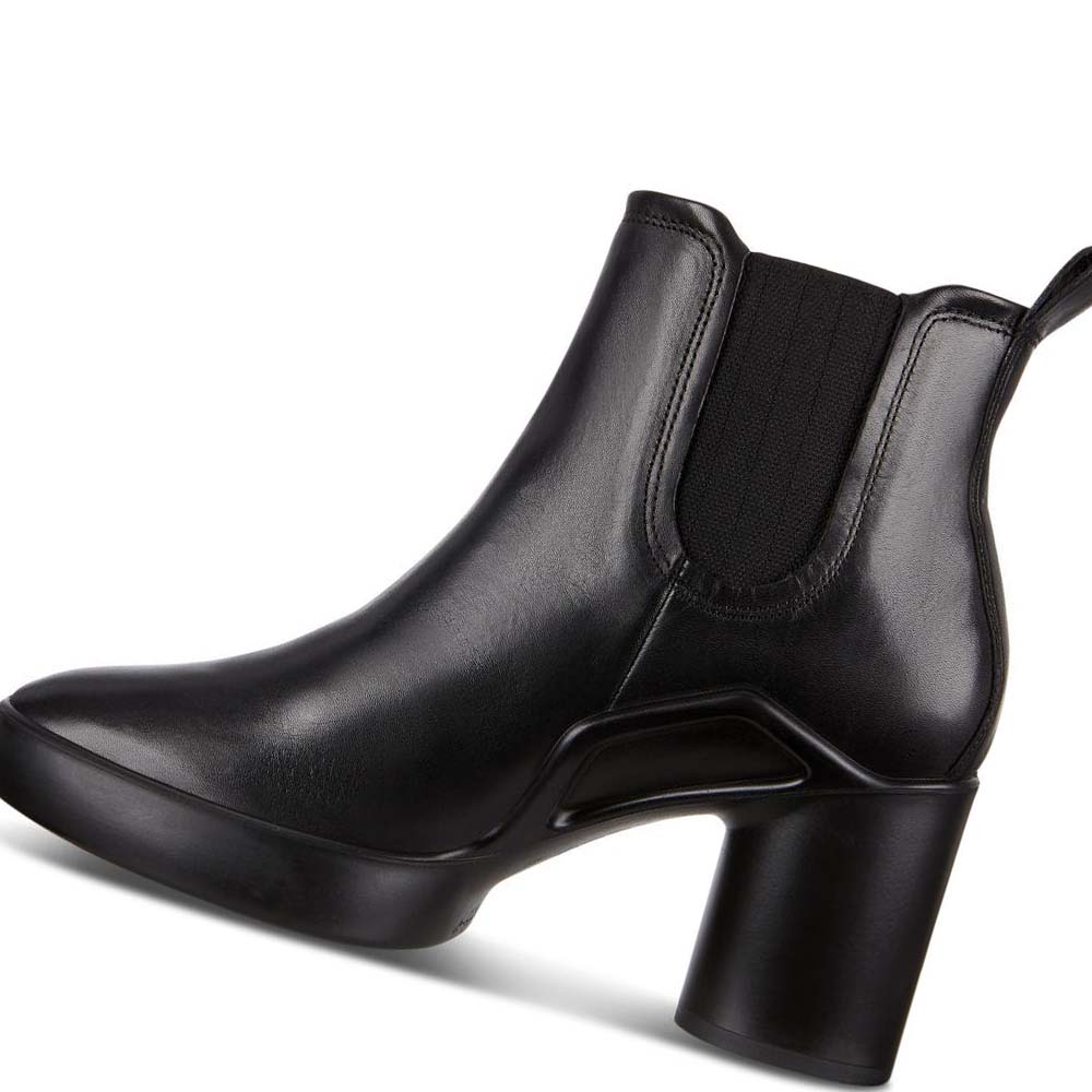 Women's Ecco Shape Sculpted Motion 55 Chelsea Ankle Boots Black | USA 36EBC